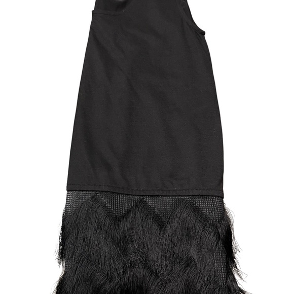 Women’s Black Tank with Fringe - Picture 2 of 3